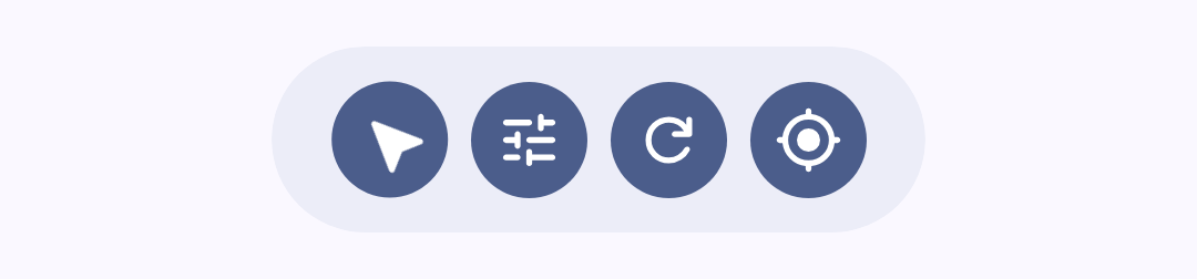 Map controls overlay