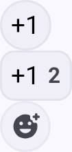Emoji reaction badges displayed beneath a message