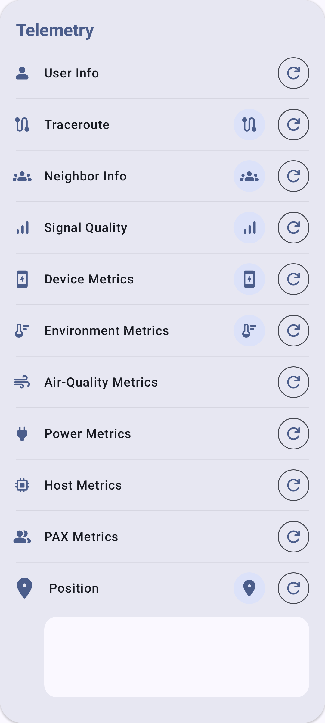 Telemetry actions