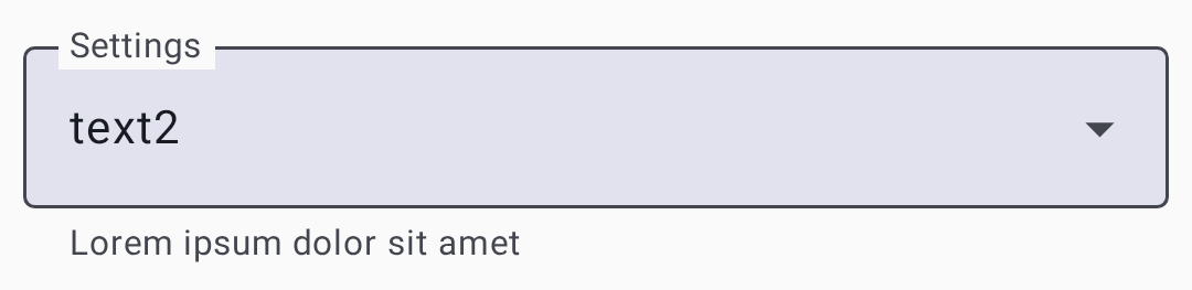 Dropdown selector