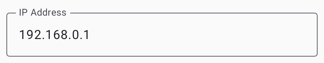 IP address field
