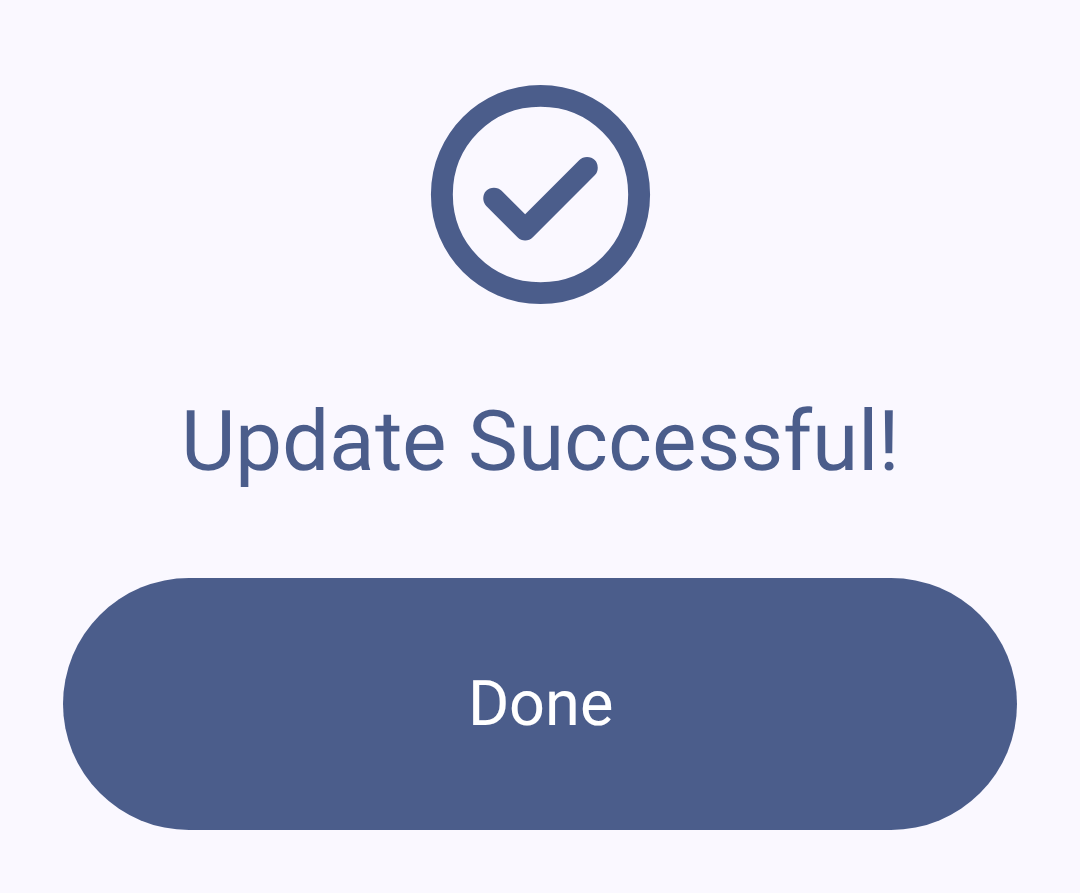 Firmware update success