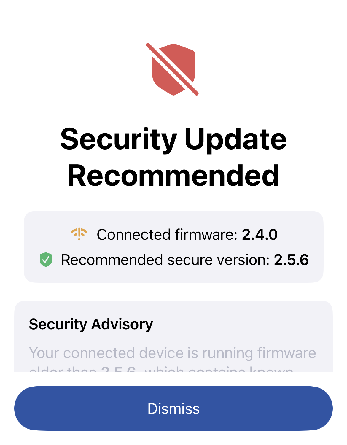 Security update recommended