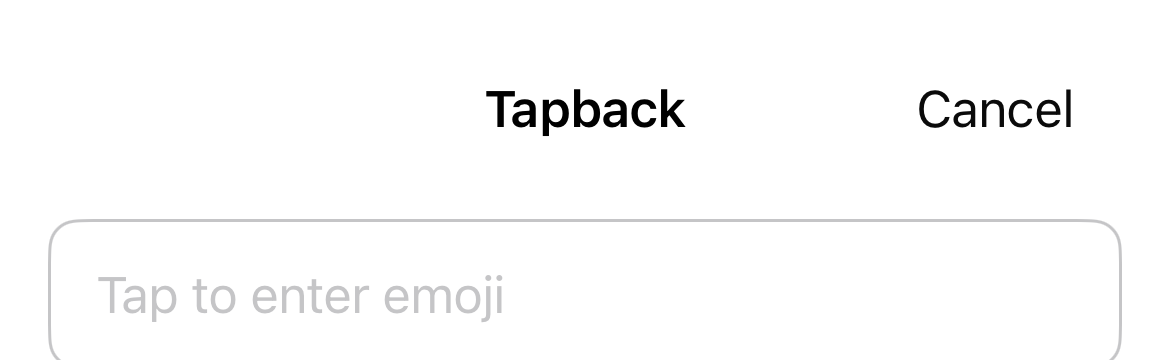 Tapback input